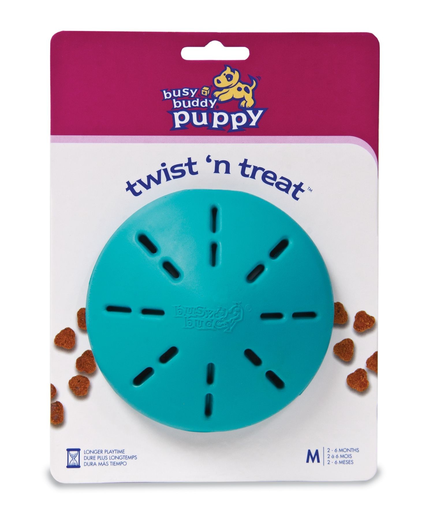 PETSAFE Busy Buddy Puppy Twist ‘n Treat  (M) Refillable dog chew toy