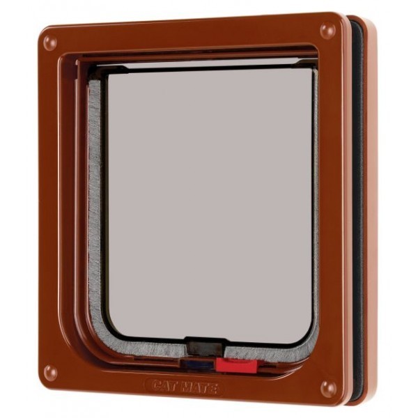 Cat Mate 304B Lockable Cat Flap - Brown - Closer Pets