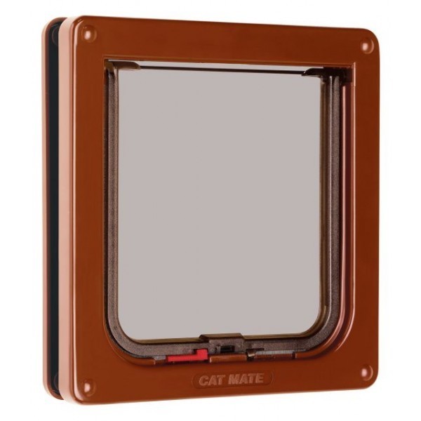 Cat Mate 304B Lockable Cat Flap - Brown - Closer Pets