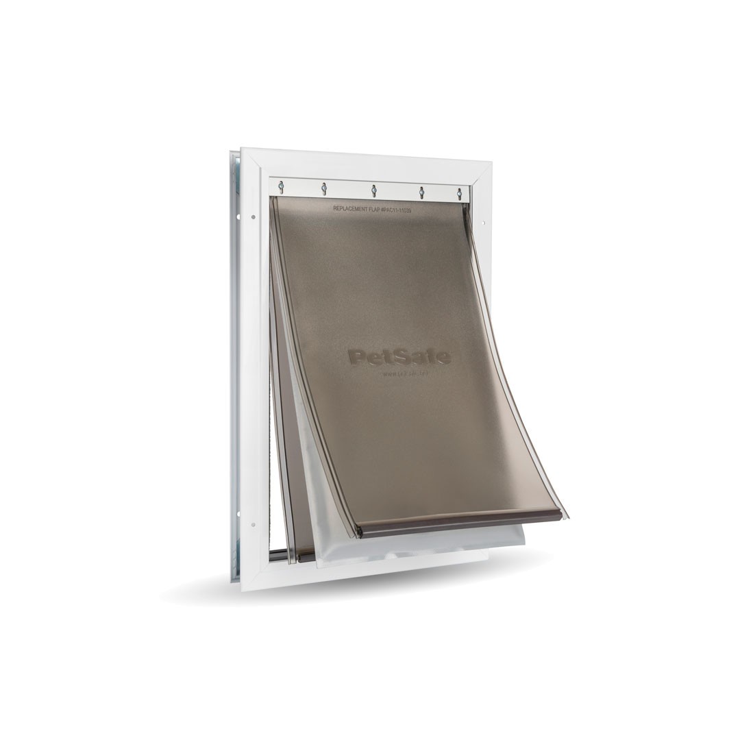 PetSafe HŐSZIGETELT KUTYAAJTÓ - Alumínium keretes - NAGYMÉRETŰ /Lengőajtó: 26cm  X  41,5cm/ Extreme Weather Aluminum Door