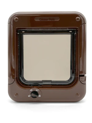 CAT MATE CP358B ROTARY 4 WAY LOCKING CAT FLAP - BROWN - Closer Pets